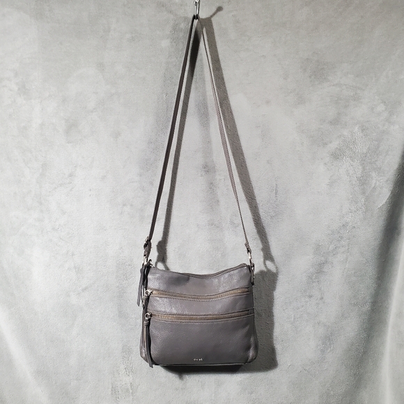 The Sak Gray Leather Reseda Crossbody Bag - Picture 4 of 17